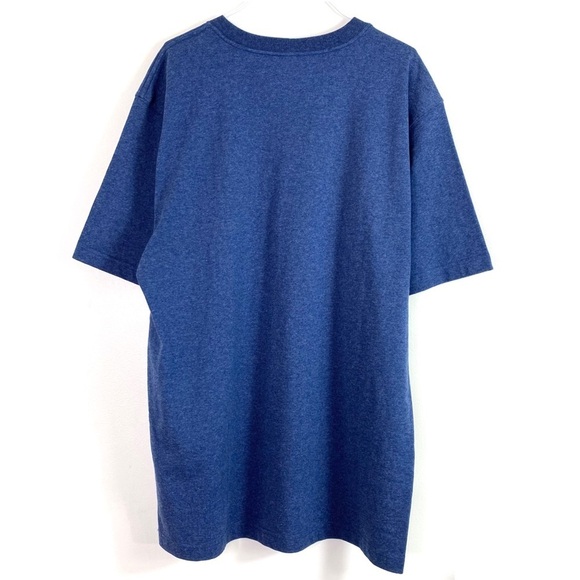 CARHARTT Carhartt Blue Neon Yellow Logo Short Sleeve T-Shirt Size M - Picture 4 of 7
